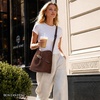 image:imageBOSTANTEN Suede Bucket Bag Soft Shoulder Purse Women Adjustable Strap  Soft suede Slouchy Front belted design Multi carrying style Roomy Lighweight Commute Dating WeekendCoffee