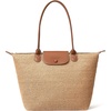 image:imageBOSTANTEN Large Tote Bags for Women Summer Beach Bag Travel Shoulder Handbag Lightweight Purses for Vacation Commute EverydayStrawkhaki