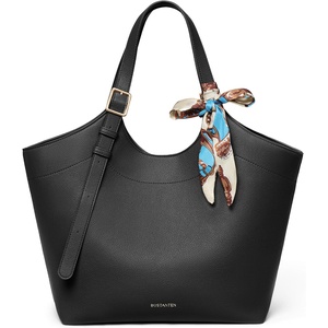 image:imageBOSTANTEN Slouchy Work Tote Bag Vegan Leather Designer Purse  Detachable Silk ScarfAdjustable StrapPremium Vegan Leatherfits 15 inch laptop easy clean magnetic snapBlack