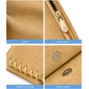 image:imageBOSTANTEN Small Wallet Women RFID Blocking Card Holder with Zipper Pocket  Soft Suede Pebble Leather Trifold ID Window Compact for Small Purse Daily Travel GiftsApricot