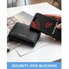 image:imageBOSTANTEN Small Wallet Women RFID Blocking Card Holder with Zipper Pocket  Soft Suede Pebble Leather Trifold ID Window Compact for Small Purse Daily Travel GiftsBlack
