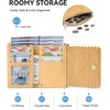 image:imageBOSTANTEN Small Wallet Women RFID Blocking Card Holder with Zipper Pocket  Soft Suede Pebble Leather Trifold ID Window Compact for Small Purse Daily Travel GiftsApricot