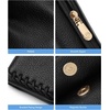 image:imageBOSTANTEN Small Wallet Women RFID Blocking Card Holder with Zipper Pocket  Soft Suede Pebble Leather Trifold ID Window Compact for Small Purse Daily Travel GiftsBlack