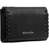 image:imageBOSTANTEN Small Wallet Women RFID Blocking Card Holder with Zipper Pocket  Soft Suede Pebble Leather Trifold ID Window Compact for Small Purse Daily Travel GiftsBlack