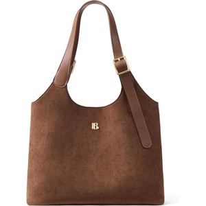 image:imageBOSTANTEN Quiet Luxury Purses for Women Soft Leather Shoulder Handbag  Suede  Pebble Leather Lightweight Adjustable Shoulder Strap Ideal for Everyday Casual UseBrownsuede