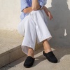 image:imageBOSTANTEN Clogs for Women Wide Toe Box Slip On Shoes LoaferStyle  Soft Suede Clogs Cushioned Comfort StretchFit Tongue Textured Sole Easy Casual StyleBlack