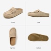 image:imageBOSTANTEN Clogs for Women Wide Toe Box Slip On Shoes LoaferStyle  Soft Suede Clogs Cushioned Comfort StretchFit Tongue Textured Sole Easy Casual StyleTaupe