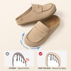 image:imageBOSTANTEN Clogs for Women Wide Toe Box Slip On Shoes LoaferStyle  Soft Suede Clogs Cushioned Comfort StretchFit Tongue Textured Sole Easy Casual StyleTaupe