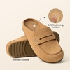 image:imageBOSTANTEN Clogs for Women Wide Toe Box Slip On Shoes LoaferStyle  Soft Suede Clogs Cushioned Comfort StretchFit Tongue Textured Sole Easy Casual StyleBrown