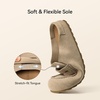 image:imageBOSTANTEN Clogs for Women Wide Toe Box Slip On Shoes LoaferStyle  Soft Suede Clogs Cushioned Comfort StretchFit Tongue Textured Sole Easy Casual StyleTaupe