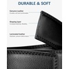 image:imageBOSTANTEN Ratchet Mens Belt Leather Trim to Fit 1 38 Gift Boxed  MicroAdjustable Buckle Smooth Sliding Customizable Fit Holeless Dress and Casual002black