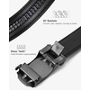 image:imageBOSTANTEN Ratchet Mens Belt Leather Trim to Fit 1 38 Gift Boxed  MicroAdjustable Buckle Smooth Sliding Customizable Fit Holeless Dress and Casual002black