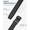 image:imageBOSTANTEN Ratchet Mens Belt Leather Trim to Fit 1 38 Gift Boxed  MicroAdjustable Buckle Smooth Sliding Customizable Fit Holeless Dress and Casual003black