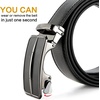 image:imageBOSTANTEN Ratchet Mens Belt Leather Trim to Fit 1 38 Gift Boxed  MicroAdjustable Buckle Smooth Sliding Customizable Fit Holeless Dress and Casual005black