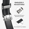 image:imageBOSTANTEN Ratchet Mens Belt Leather Trim to Fit 1 38 Gift Boxed  MicroAdjustable Buckle Smooth Sliding Customizable Fit Holeless Dress and Casual005black