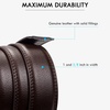 image:imageBOSTANTEN Ratchet Mens Belt Leather Trim to Fit 1 38 Gift Boxed  MicroAdjustable Buckle Smooth Sliding Customizable Fit Holeless Dress and Casual005coffee