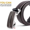 image:imageBOSTANTEN Ratchet Mens Belt Leather Trim to Fit 1 38 Gift Boxed  MicroAdjustable Buckle Smooth Sliding Customizable Fit Holeless Dress and Casual005coffee
