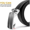 image:imageBOSTANTEN Ratchet Mens Belt Leather Trim to Fit 1 38 Gift Boxed  MicroAdjustable Buckle Smooth Sliding Customizable Fit Holeless Dress and Casual006black