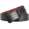 image:imageBOSTANTEN Ratchet Mens Belt Leather Trim to Fit 1 38 Gift Boxed  MicroAdjustable Buckle Smooth Sliding Customizable Fit Holeless Dress and Casual012  Black  Brown
