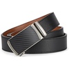 image:imageBOSTANTEN Ratchet Mens Belt Leather Trim to Fit 1 38 Gift Boxed  MicroAdjustable Buckle Smooth Sliding Customizable Fit Holeless Dress and Casual014  Black  Brown