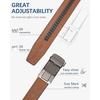 image:imageBOSTANTEN Ratchet Mens Belt Leather Trim to Fit 1 38 Gift Boxed  MicroAdjustable Buckle Smooth Sliding Customizable Fit Holeless Dress and Casual014  Black  Brown