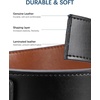 image:imageBOSTANTEN Ratchet Mens Belt Leather Trim to Fit 1 38 Gift Boxed  MicroAdjustable Buckle Smooth Sliding Customizable Fit Holeless Dress and Casual015  Black  Brown