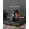image:imageBOSTANTEN Ratchet Mens Belt Leather Trim to Fit 1 38 Gift Boxed  MicroAdjustable Buckle Smooth Sliding Customizable Fit Holeless Dress and Casual018  Black  Brown