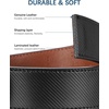 image:imageBOSTANTEN Ratchet Mens Belt Leather Trim to Fit 1 38 Gift Boxed  MicroAdjustable Buckle Smooth Sliding Customizable Fit Holeless Dress and Casual018  Black  Brown