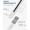 image:imageBOSTANTEN Ratchet Mens Belt Leather Trim to Fit 1 38 Gift Boxed  MicroAdjustable Buckle Smooth Sliding Customizable Fit Holeless Dress and Casual020  White