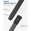 image:imageBOSTANTEN Ratchet Mens Belt Leather Trim to Fit 1 38 Gift Boxed  MicroAdjustable Buckle Smooth Sliding Customizable Fit Holeless Dress and Casual022  Black
