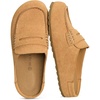 image:imageBOSTANTEN Clogs for Women Wide Toe Box Slip On Shoes LoaferStyle  Soft Suede Clogs Cushioned Comfort StretchFit Tongue Textured Sole Easy Casual StyleBrown
