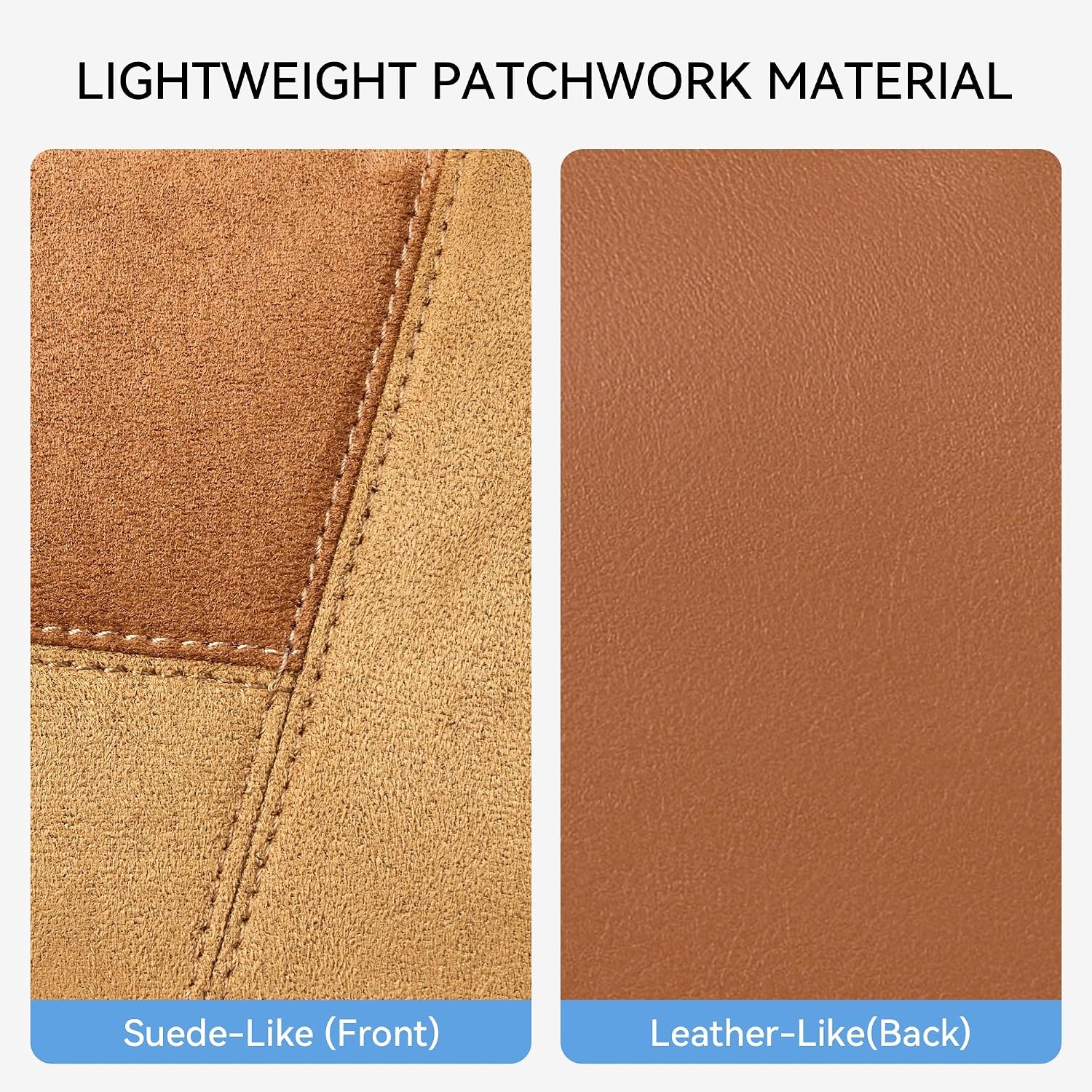 image:imageBOSTANTEN Patchwork Shoulder Bag for Women Y2K Small Purses Handbag  Soft Suede LeatherLightweightVintage StyleSmooth ZipperAdjustable Strapfor Weekends CommutingApricot With Brown