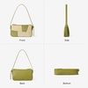 image:imageBOSTANTEN Patchwork Shoulder Bag for Women Y2K Small Purses Handbag  Soft Suede LeatherLightweightVintage StyleSmooth ZipperAdjustable Strapfor Weekends CommutingTurquoise Green