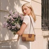 image:imageBOSTANTEN Patchwork Shoulder Bag for Women Y2K Small Purses Handbag  Soft Suede LeatherLightweightVintage StyleSmooth ZipperAdjustable Strapfor Weekends CommutingBrown With Coffee