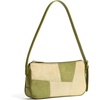 image:imageBOSTANTEN Patchwork Shoulder Bag for Women Y2K Small Purses Handbag  Soft Suede LeatherLightweightVintage StyleSmooth ZipperAdjustable Strapfor Weekends CommutingTurquoise Green