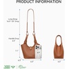 image:imageBOSTANTEN Bucket Bag for Women Small Crossbody Bag with Adjustable Strap  Convertible Shape Crochet with Vegan Leather Lightweight Designer Cute Summer Vacation Travel Daily UseBrown