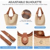 image:imageBOSTANTEN Bucket Bag for Women Small Crossbody Bag with Adjustable Strap  Convertible Shape Crochet with Vegan Leather Lightweight Designer Cute Summer Vacation Travel Daily UseCrochet Brown