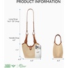 image:imageBOSTANTEN Bucket Bag for Women Small Crossbody Bag with Adjustable Strap  Convertible Shape Crochet with Vegan Leather Lightweight Designer Cute Summer Vacation Travel Daily UseCrochet Brown