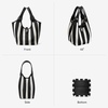 image:imageBOSTANTEN Bucket Bag for Women Small Crossbody Bag with Adjustable Strap  Convertible Shape Crochet with Vegan Leather Lightweight Designer Cute Summer Vacation Travel Daily UseBlack With Beige