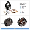 image:imageBOSTANTEN Bucket Bag for Women Small Crossbody Bag with Adjustable Strap  Convertible Shape Crochet with Vegan Leather Lightweight Designer Cute Summer Vacation Travel Daily UseBlack With Beige