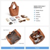 image:imageBOSTANTEN Bucket Bag for Women Small Crossbody Bag with Adjustable Strap  Convertible Shape Crochet with Vegan Leather Lightweight Designer Cute Summer Vacation Travel Daily UseBrown