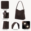 image:imageBOSTANTEN Suede Bucket Bag for Women Hobo Purse with Adjustable StrapCoffee