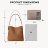 image:imageBOSTANTEN Suede Bucket Bag for Women Hobo Purse with Adjustable StrapSuede Brown