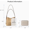 image:imageBOSTANTEN Suede Bucket Bag for Women Hobo Purse with Adjustable StrapTan