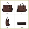 image:imageBOSTANTEN Handbags for Women Work Top Handle Purse Satchel BagsCoffee Color Mixed With Black