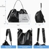 image:imageBOSTANTEN Slouchy Hobo Bag for Women Drawstring Crossbody Shoulder PurseBlack