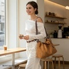 image:imageBOSTANTEN Slouchy Hobo Bag for Women Drawstring Crossbody Shoulder PurseBrown