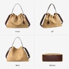 image:imageBOSTANTEN Slouchy Hobo Bag for Women Drawstring Crossbody Shoulder PurseCamel Brown