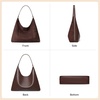 image:imageBOSTANTEN Suede Hobo Bag for Women Slouchy Patchwork Shoulder Handbag PurseDark Coffee