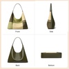 image:imageBOSTANTEN Suede Hobo Bag for Women Slouchy Patchwork Shoulder Handbag PurseLight  Dark Green